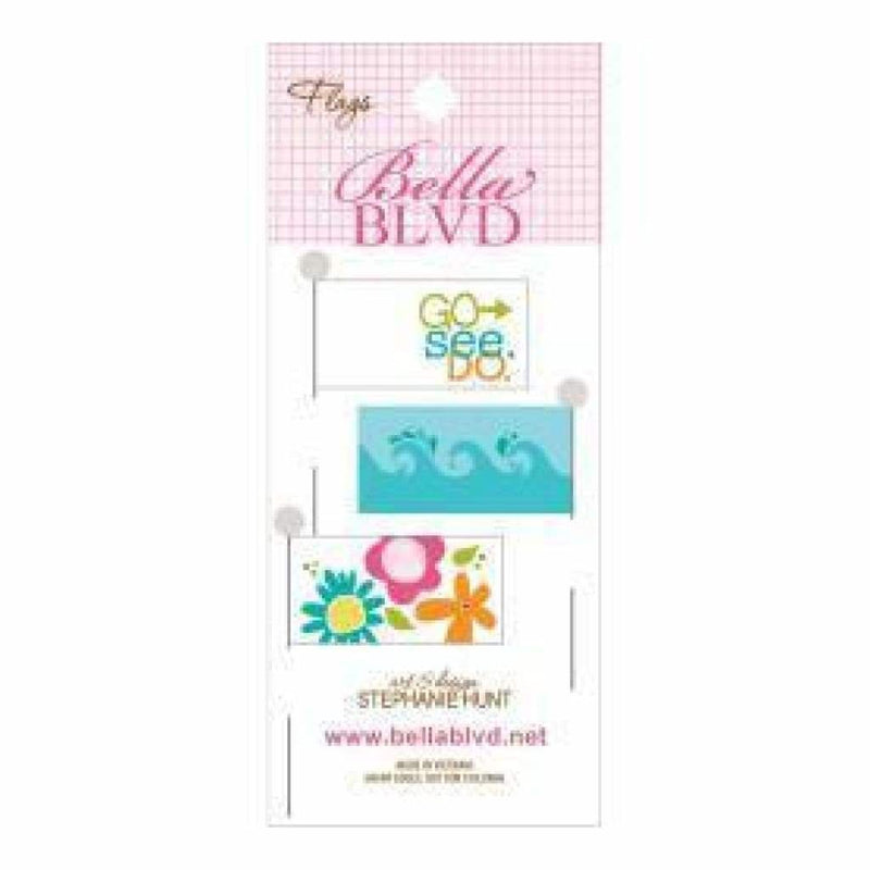 Bella Blvd - Sand & Surf Stick Pin Paper Flags 3/Pkg