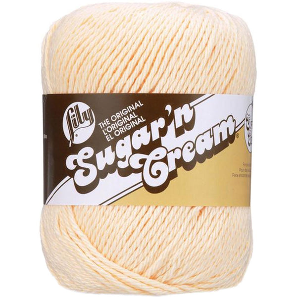 Lily Sugar n Cream Yarn-Solids Super Size - Cream - 4oz (113g) 200yd
