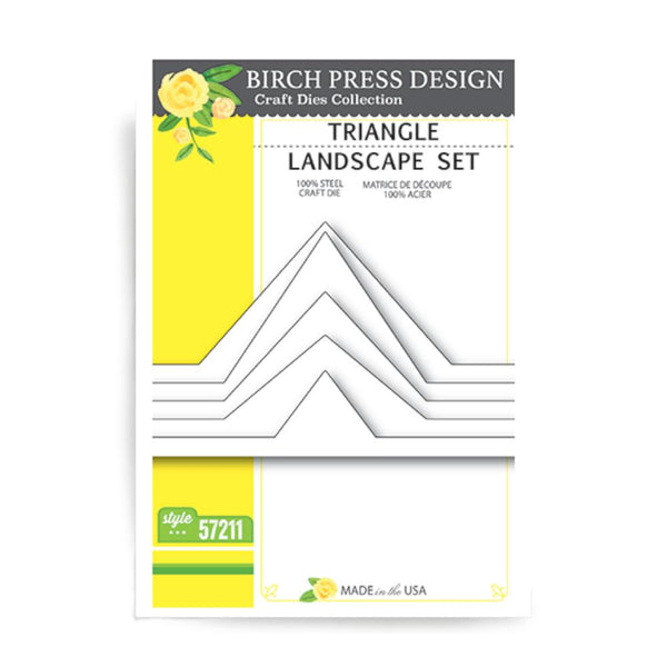 Birch Press Design - Triangle Landscape Set Stencil Design