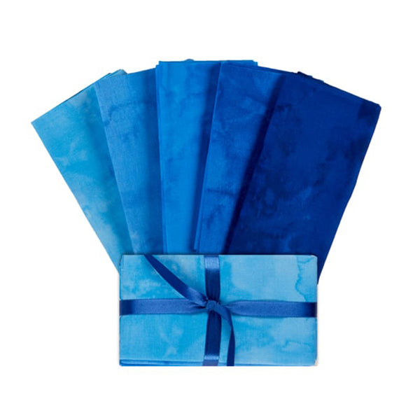 Fabric Palette Fat Eighths 18"x21" - 1 Bundle (5pcs) - Blue