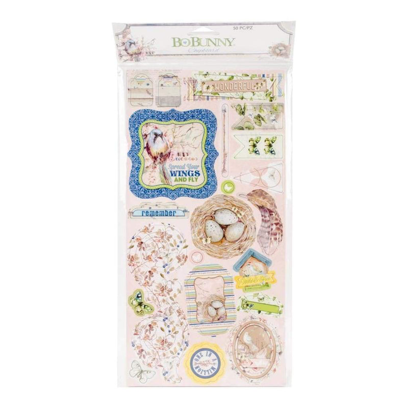Bo Bunny Adhesive Chipboard Accents 6x12 inch - Down By The Sea