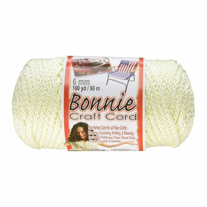 Bonnie Macrame Craft Cord Ivory 6mm x 100yd