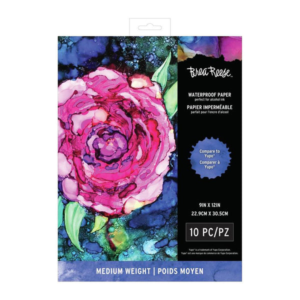 Brea Reese - Waterproof Paper - White - 9 x 12 - Medium - 10 Pack