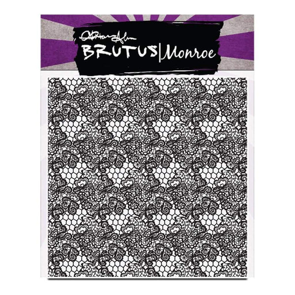 Brutus Monroe Clear Stamps 5.75 inch X5.75 inch Heart Lace Background