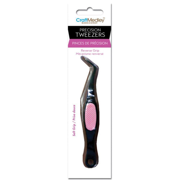 Multicraft Imports - Precision Tweezer with Soft Grip Handle - 4.5 inch