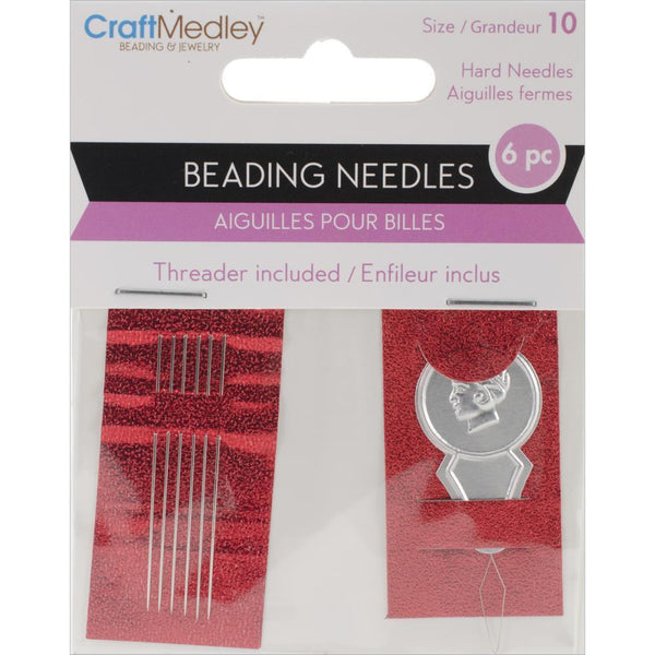 Multicraft Imports - Beading Needles with Threader - Size 10 6 pack