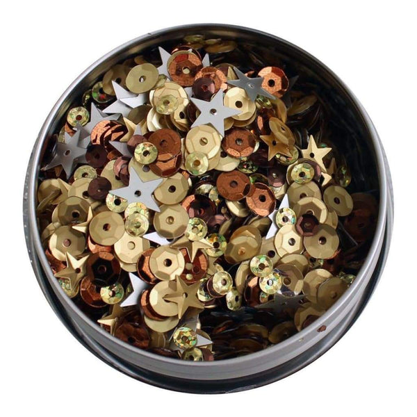 Buttons Galore - 28 Lilac Lane Tin with Sequins 40g Not So Heavy Metal