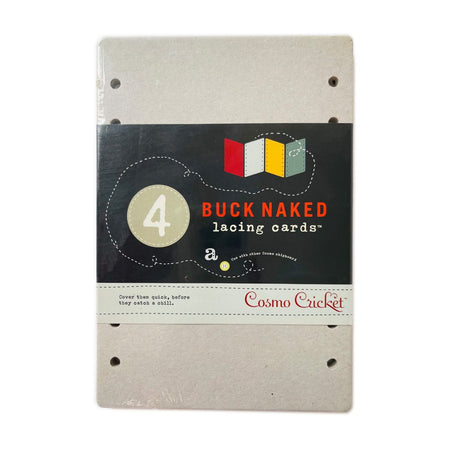 Cosmo Cricket Buck Naked Lacing Cards 4 Pack  NO LIMIT