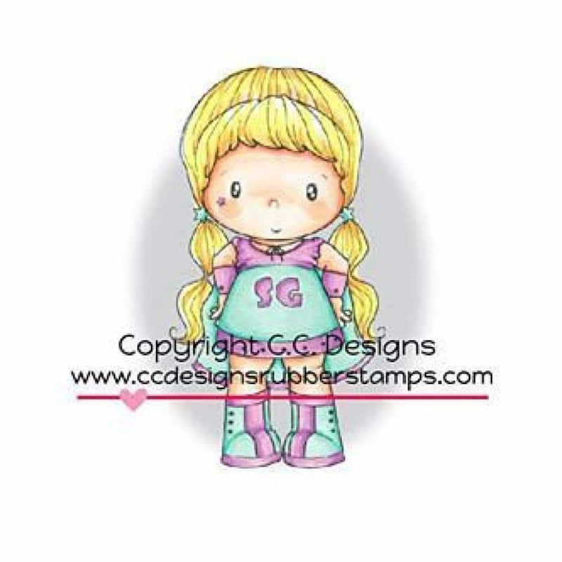 C.C. Designs - Swiss Pixie Cling Stamp 3.25Inch X1.75Inch - Superhero Birgitta