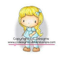 C.C. Designs - Swiss Pixie Cling Stamp 3In. X1.5In. Goldie