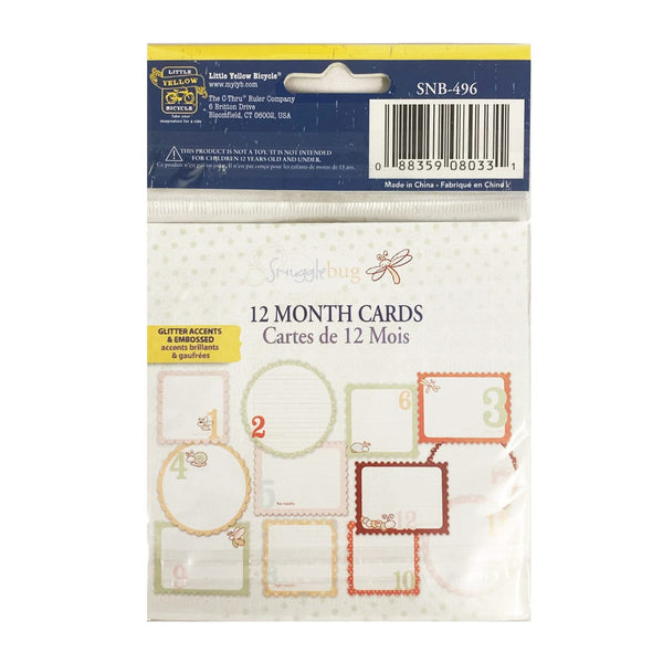 Little Yellow Bicycle - Snugglebug Girl- 12 Month Cards*