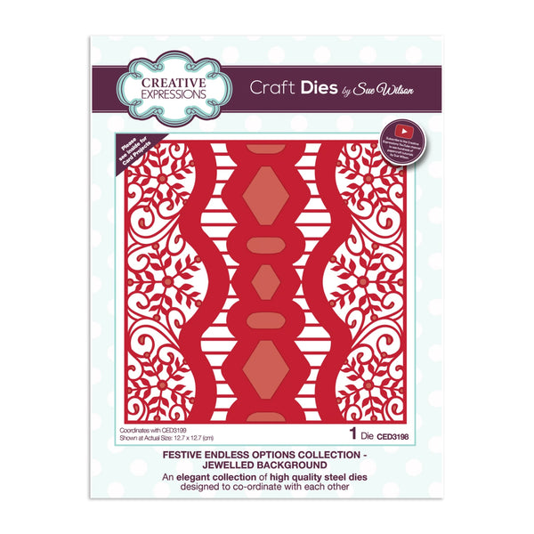 Creative Expressions Craft Dies By Sue Wilson - Endless Options - Jewelled Background