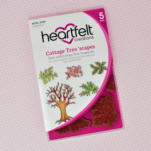Heartfelt Creations Cling Rubber Stamp Set - Cottage Tree 'scapes*