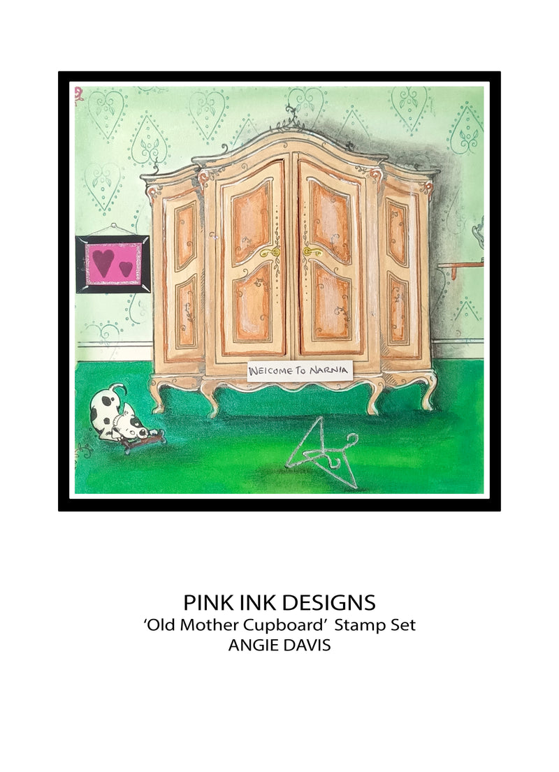 Pink Ink Designs 6"X8" Clear Stamp Set Old Mother Cupboard*