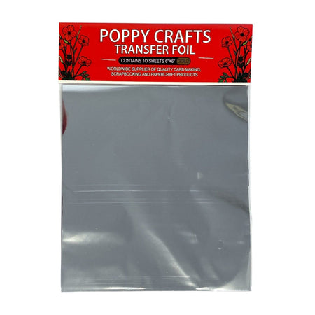 Poppy Crafts Transfer Foil 6in x 6in 10/pkg - Silver NO LIMIT
