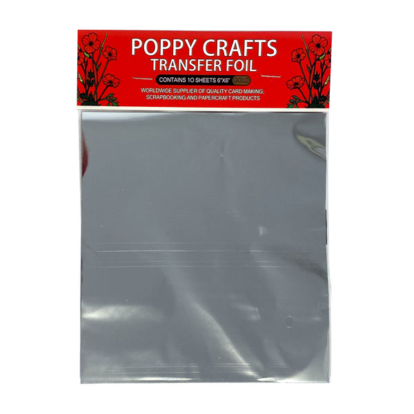 Poppy Crafts Transfer Foil 6in x 6in 10/pkg - Silver