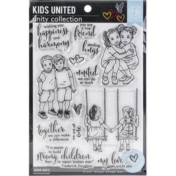Hero Arts Clear Stamps 6in x 8in - Kids United*