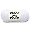 Caron One Pound Yarn - White - 16oz/453.6g