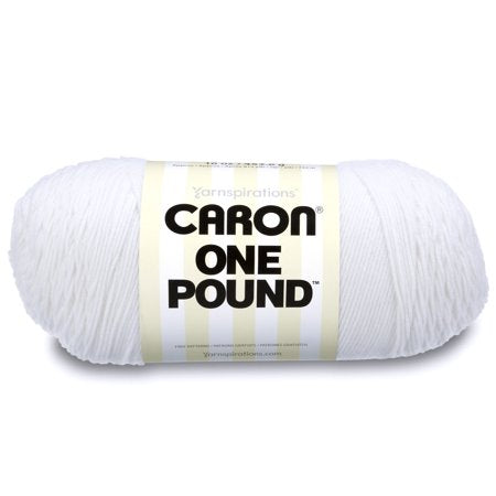 Caron One Pound Yarn - White - 16oz/453.6g