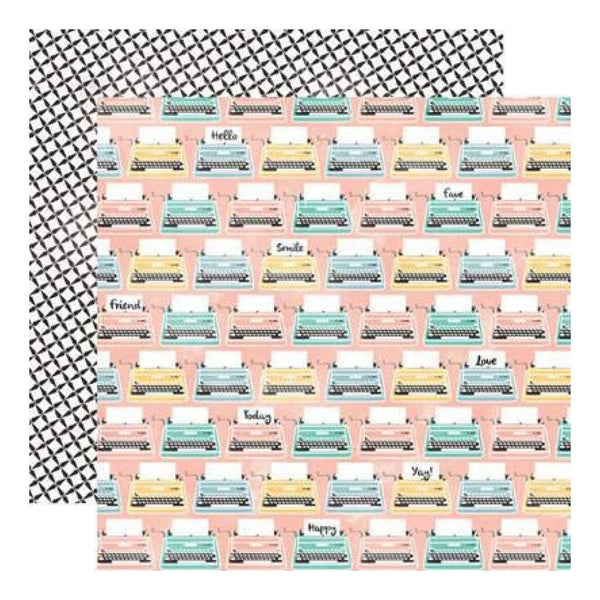 Carta Bella - Hello Again - Typewriters 12X12 D/Sided Paper  (Pack Of 10)