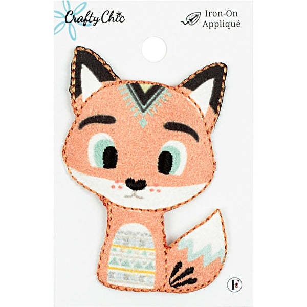 Fabric Editions Crafty Chic Iron On Patch - Orange Fox