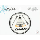 Fabric Editions Crafty Chic Iron On Patch - Tent