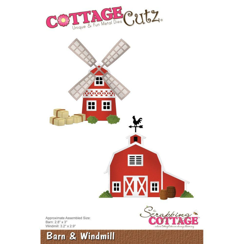 CottageCutz Die Barn & Windmill 3.8inch To 3.2inch