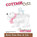 CottageCutz Dies - Arctic Polar Bear & Cub, 2.6in x 2.3in