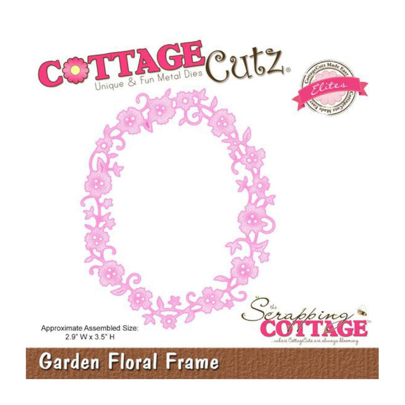 CottageCutz Elites Die - Garden Floral Frame