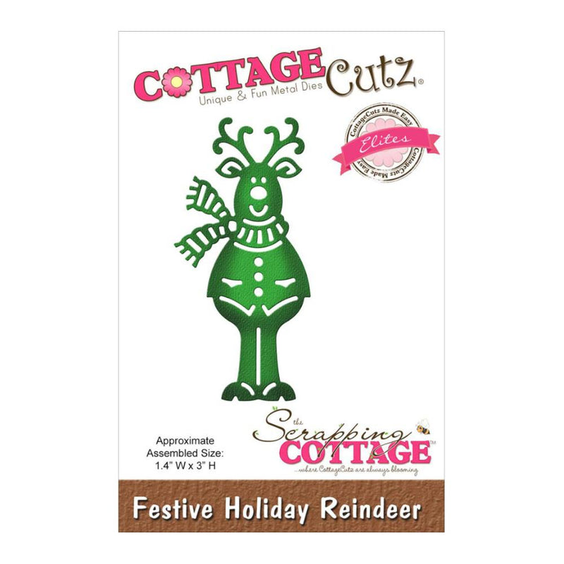 CottageCutz Elites Die - Festive Holiday Reindeer
