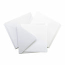 Poppy Crafts 135x135mm 300GSM Cards and Envelopes - Silk White - Pack of 10