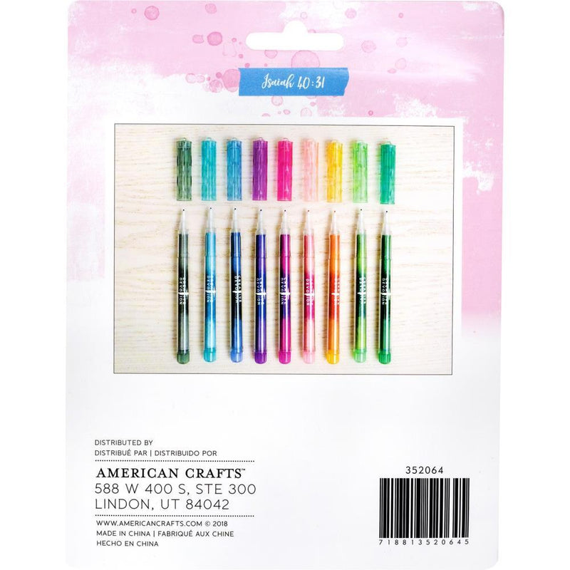 American Crafts - Creative Devotion Fine Tip Pens 9 pack Assorted Colours