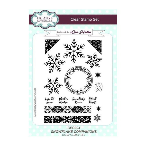 Creative Expressions - Clear Stamp Set - Snowflake Companions A5