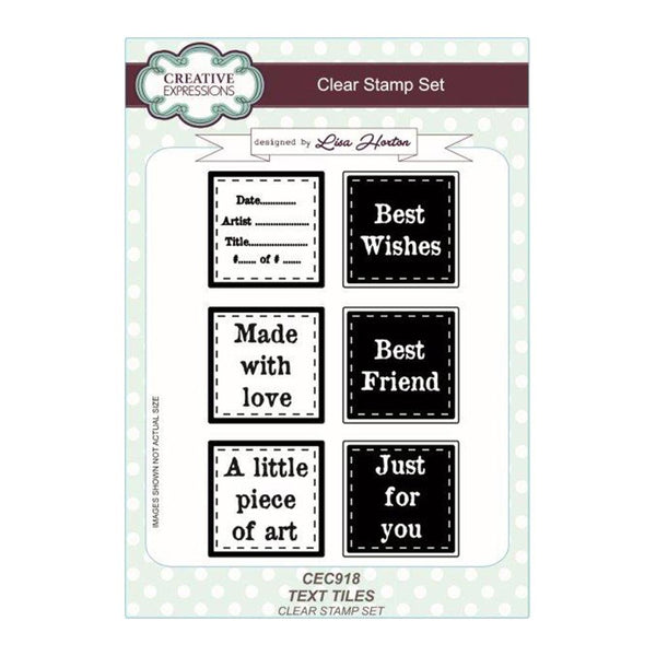 Creative Expressions - Text Tiles A5 Clear Stamp Set