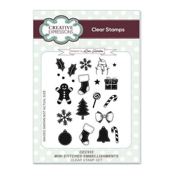 Creative Expressions - A6 Clear Stamp Set - Mini Stitched Embellishments*