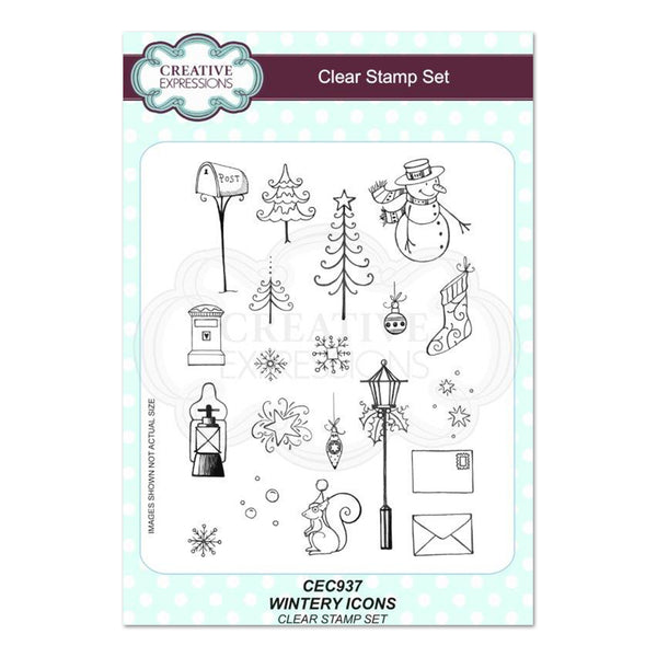 Creative Expressions - Wintery Icons A5 Clear Stamp Set*