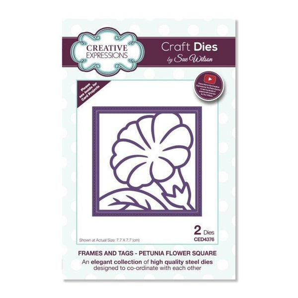 Creative Expressions - Frames and Tags Collection Petunia Flower Square