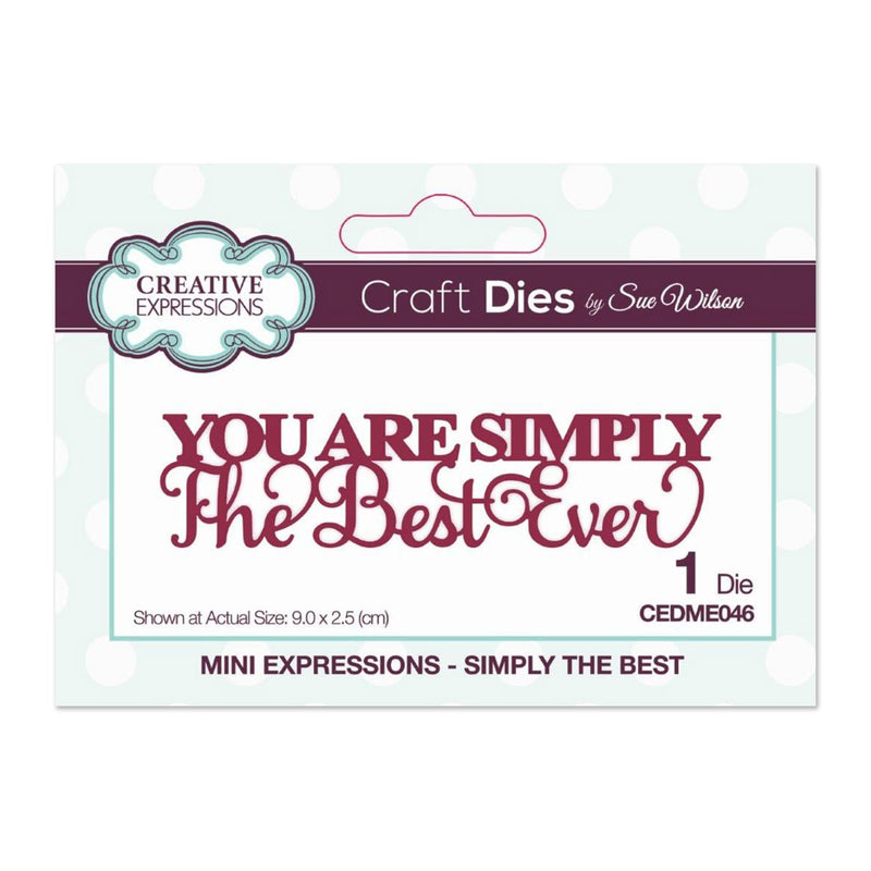 Creative Expressions - Sue Wilson Mini Expressions Collection Die, Simply The Best