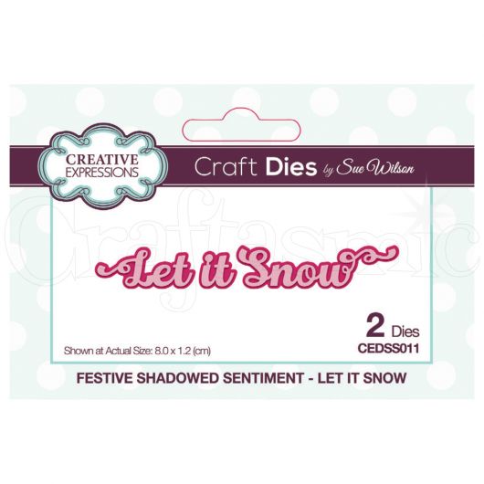 Creative Expressions - Festive Shadowed Sentiment Let it Snow Craft Die