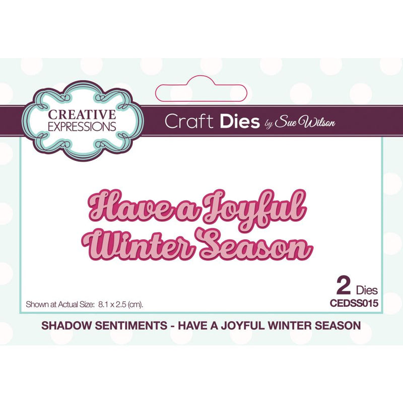 Creative Expressions Craft Dies By Sue Wilson Shadow Sentiments-Have A Joyful Winter