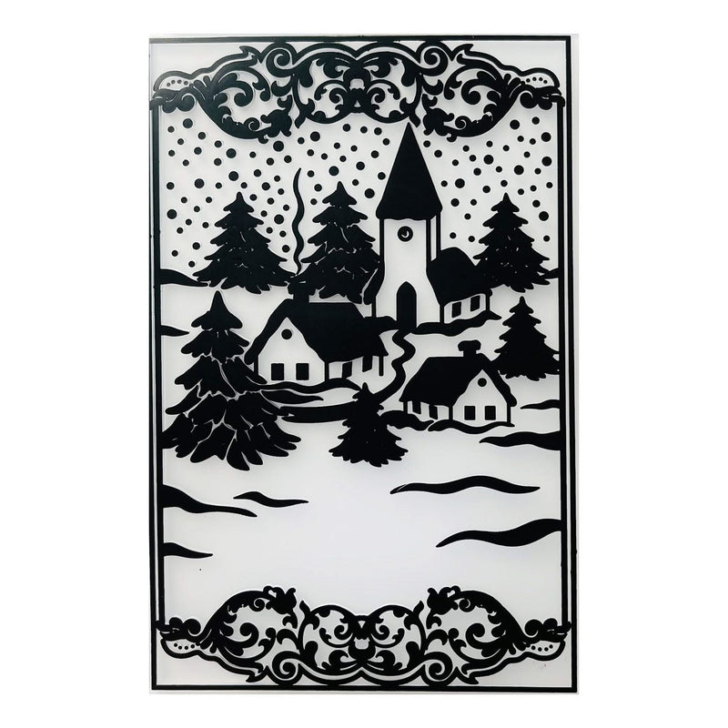 Poppy Crafts Embossing Folder 235 4"x 6" Little Village