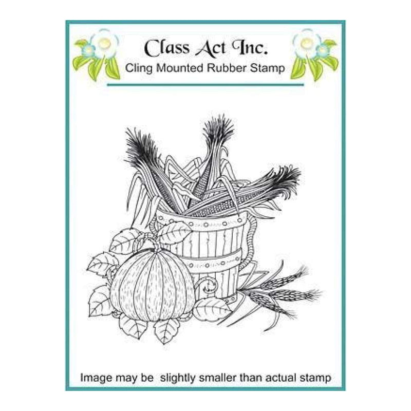 Class Act Cling Mounted Rubber Stamp Small - Harvest Time
