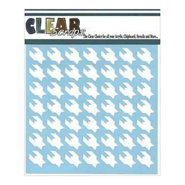 Clear Scraps 6Inx6in Stencils- Houndstooth