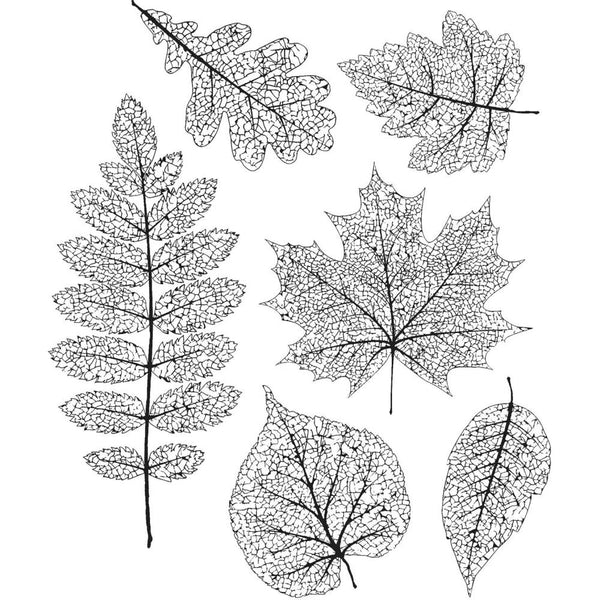 Tim Holtz - Cling Stamps 7 inchX8.5 inch - Pressed Foliage*