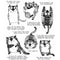 Tim Holtz Cling Stamps 7in x 8.5in - Snarky Cat