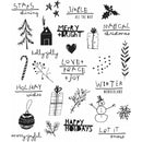 Tim Holtz Cling Stamps 7 inchX8.5 inch - Seasonal Scribbles*