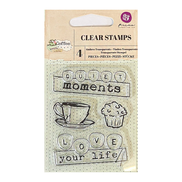 Prima Marketing Clear Stamp 2" x 3" - Coffee Break