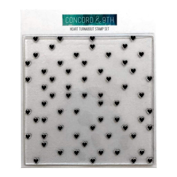 Concord & 9th Clear Stamps 6 inch X6 inch Heart Turnabout