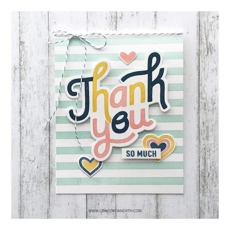 Concord & 9th Clear Stamps 6 inch X6 inch Triple-Step Thank You*