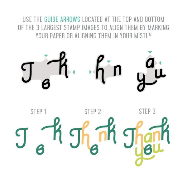 Concord & 9th Clear Stamps 6 inch X6 inch Triple-Step Thank You*